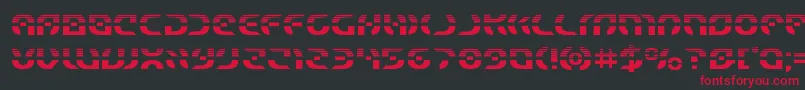 Starfighterhalf Font – Red Fonts on Black Background