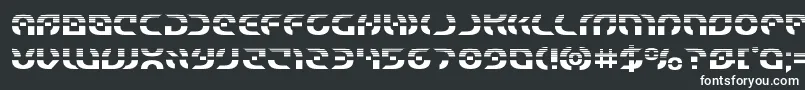 フォントStarfighterhalf – 黒い背景に白い文字