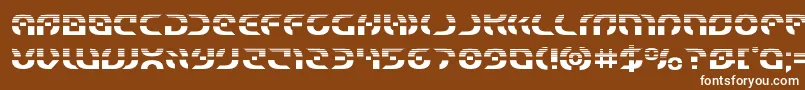 フォントStarfighterhalf – 茶色の背景に白い文字