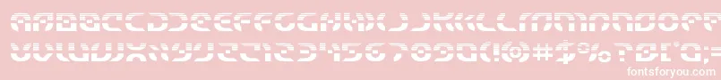 Starfighterhalf Font – White Fonts on Pink Background