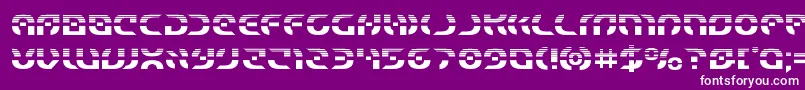 フォントStarfighterhalf – 紫の背景に白い文字