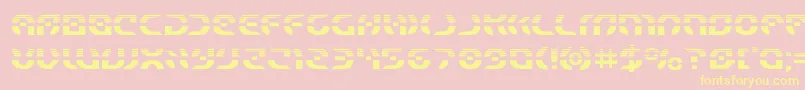 Starfighterhalf Font – Yellow Fonts on Pink Background