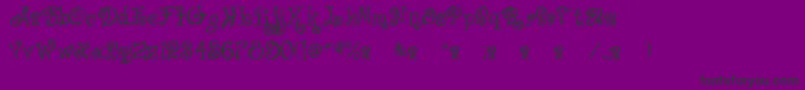 CaffeLatte Font – Black Fonts on Purple Background