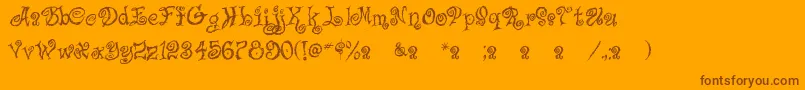 CaffeLatte Font – Brown Fonts on Orange Background