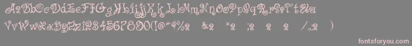 CaffeLatte Font – Pink Fonts on Gray Background