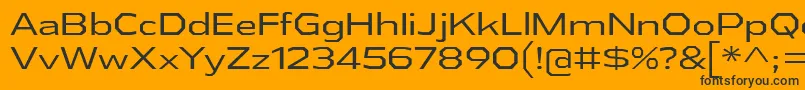 Шрифт AthabascaExBk – чёрные шрифты на оранжевом фоне