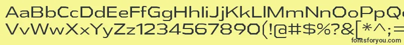 Шрифт AthabascaExBk – чёрные шрифты на жёлтом фоне