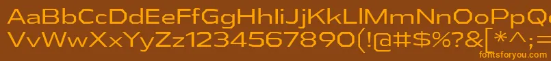 AthabascaExBk Font – Orange Fonts on Brown Background