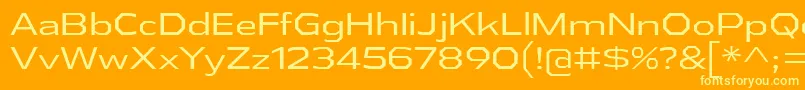 AthabascaExBk Font – Yellow Fonts on Orange Background