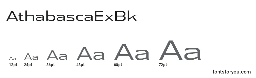 AthabascaExBk Font Sizes