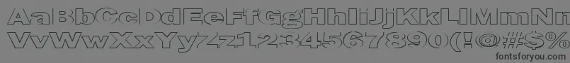 フォントMaltfrankgothicheavyHe – 黒い文字の灰色の背景