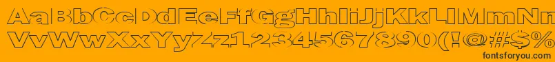 MaltfrankgothicheavyHe Font – Black Fonts on Orange Background