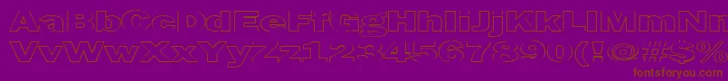 MaltfrankgothicheavyHe Font – Brown Fonts on Purple Background