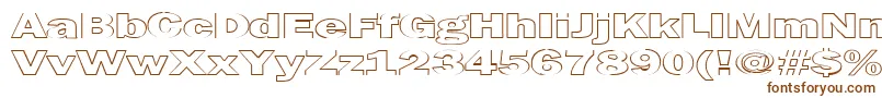 MaltfrankgothicheavyHe-fontti – ruskeat fontit valkoisella taustalla