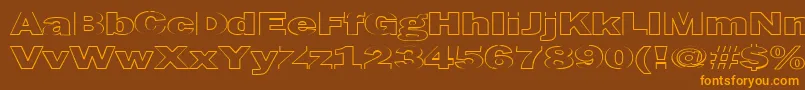 Czcionka MaltfrankgothicheavyHe – pomarańczowe czcionki na brązowym tle