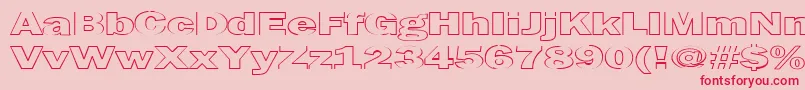 Fonte MaltfrankgothicheavyHe – fontes vermelhas em um fundo rosa