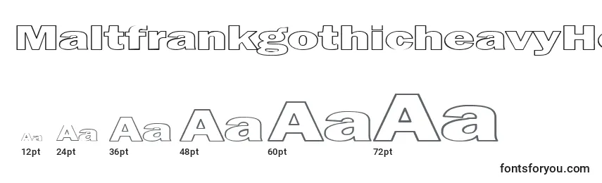 MaltfrankgothicheavyHe Font Sizes