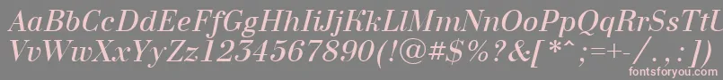 ABodoninovaItalic Font – Pink Fonts on Gray Background