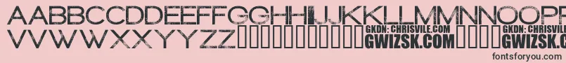 ThereduxRegular Font – Black Fonts on Pink Background