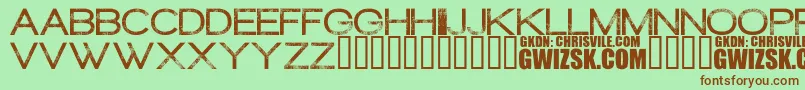 ThereduxRegular Font – Brown Fonts on Green Background