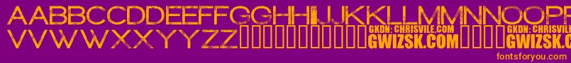 ThereduxRegular Font – Orange Fonts on Purple Background