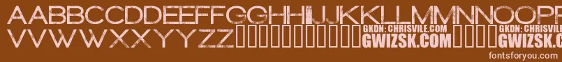 ThereduxRegular Font – Pink Fonts on Brown Background