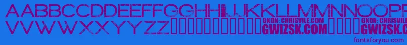 ThereduxRegular Font – Purple Fonts on Blue Background