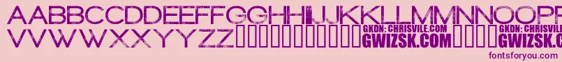 ThereduxRegular Font – Purple Fonts on Pink Background