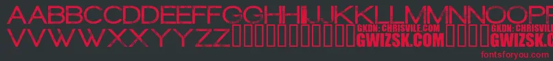 ThereduxRegular-Schriftart – Rote Schriften auf schwarzem Hintergrund