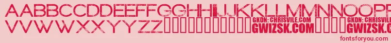 ThereduxRegular Font – Red Fonts on Pink Background