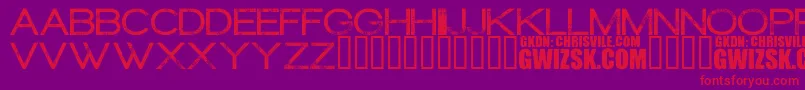 ThereduxRegular Font – Red Fonts on Purple Background