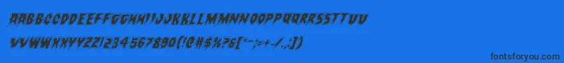 Countsuckulaacadital Font – Black Fonts on Blue Background