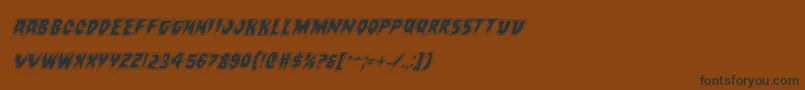 Countsuckulaacadital Font – Black Fonts on Brown Background