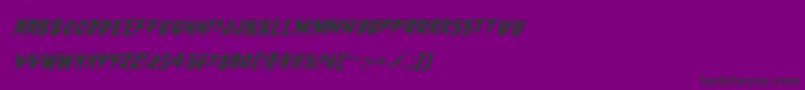 Countsuckulaacadital-Schriftart – Schwarze Schriften auf violettem Hintergrund