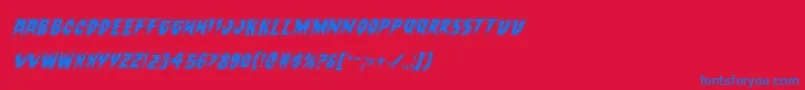 fuente Countsuckulaacadital – Fuentes Azules Sobre Fondo Rojo