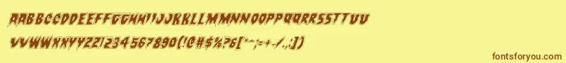 Countsuckulaacadital Font – Brown Fonts on Yellow Background