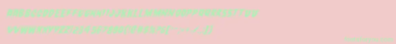 Countsuckulaacadital-Schriftart – Grüne Schriften auf rosa Hintergrund