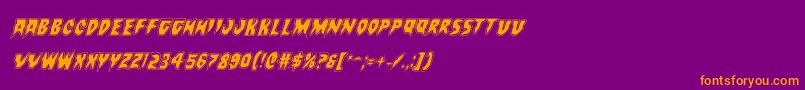 Countsuckulaacadital Font – Orange Fonts on Purple Background
