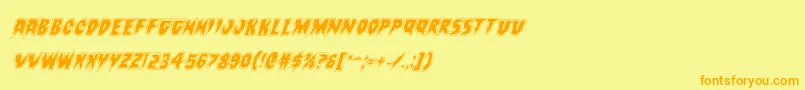 Countsuckulaacadital Font – Orange Fonts on Yellow Background
