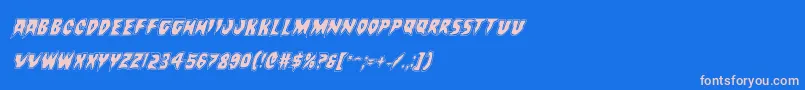 Countsuckulaacadital Font – Pink Fonts on Blue Background