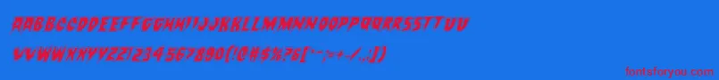 Countsuckulaacadital Font – Red Fonts on Blue Background