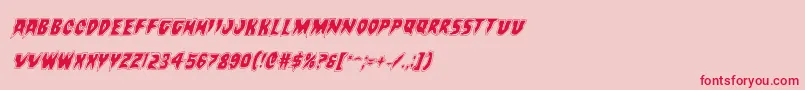 Шрифт Countsuckulaacadital – красные шрифты на розовом фоне