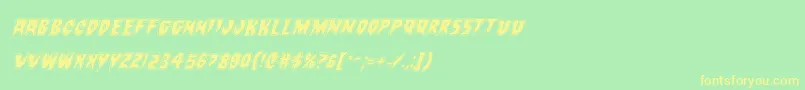 Countsuckulaacadital Font – Yellow Fonts on Green Background