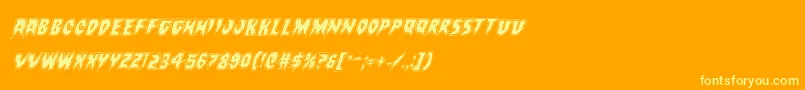 Countsuckulaacadital Font – Yellow Fonts on Orange Background