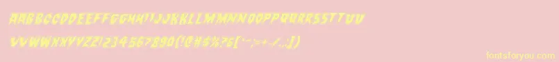 Countsuckulaacadital Font – Yellow Fonts on Pink Background