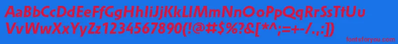 SolperaBolditalic Font – Red Fonts on Blue Background