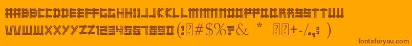 Wicker Font – Brown Fonts on Orange Background