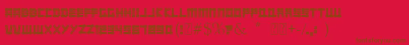 Wicker Font – Brown Fonts on Red Background