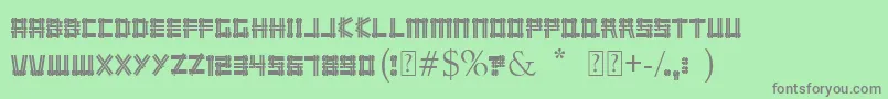 Wicker Font – Gray Fonts on Green Background