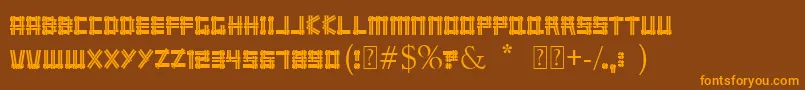 Wicker Font – Orange Fonts on Brown Background